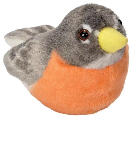 Robin Stuffed Animal W Sound 5.5"