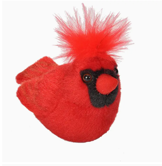 Cardinal Stuffed Animal W Sound 5.5"