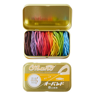 gold tin, 8-color mix: rubberbands