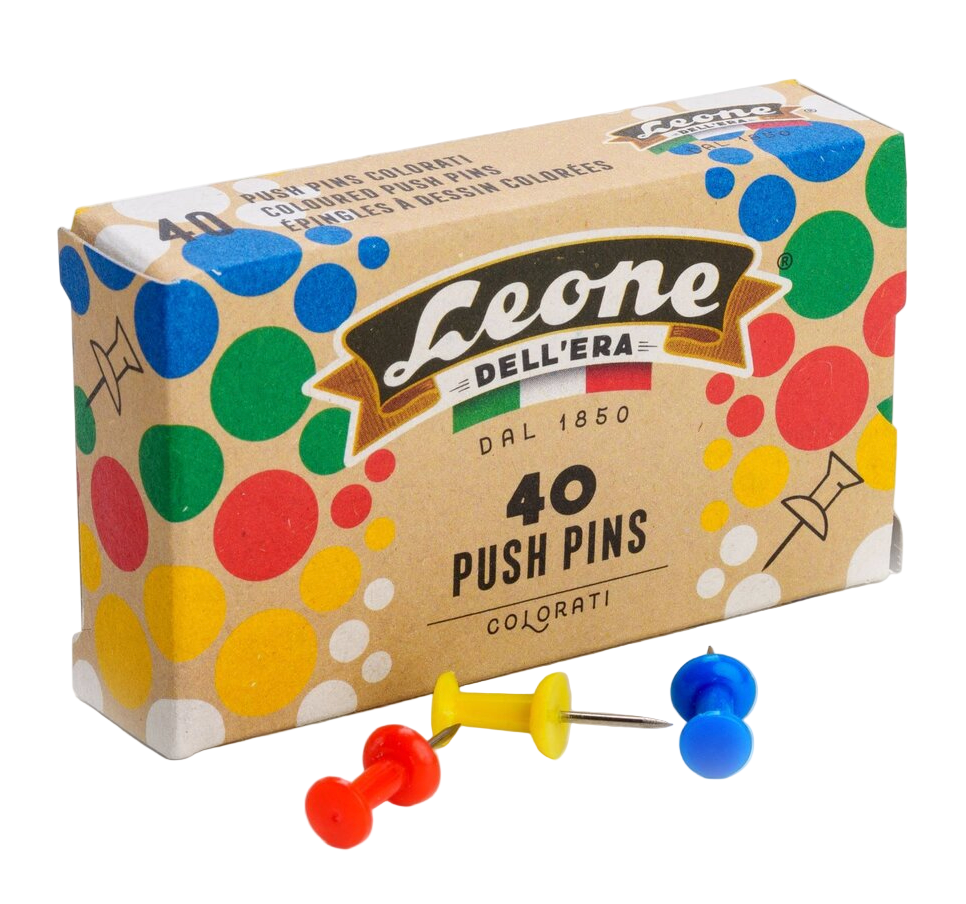 cartographic pushpins- 40 ct. asst colors