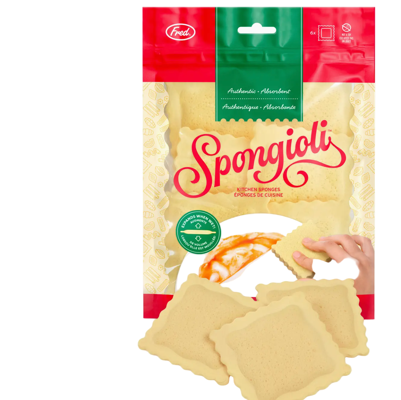 Sponges - Spongioli - Set of 6 - Ravioli Compressed Sponges