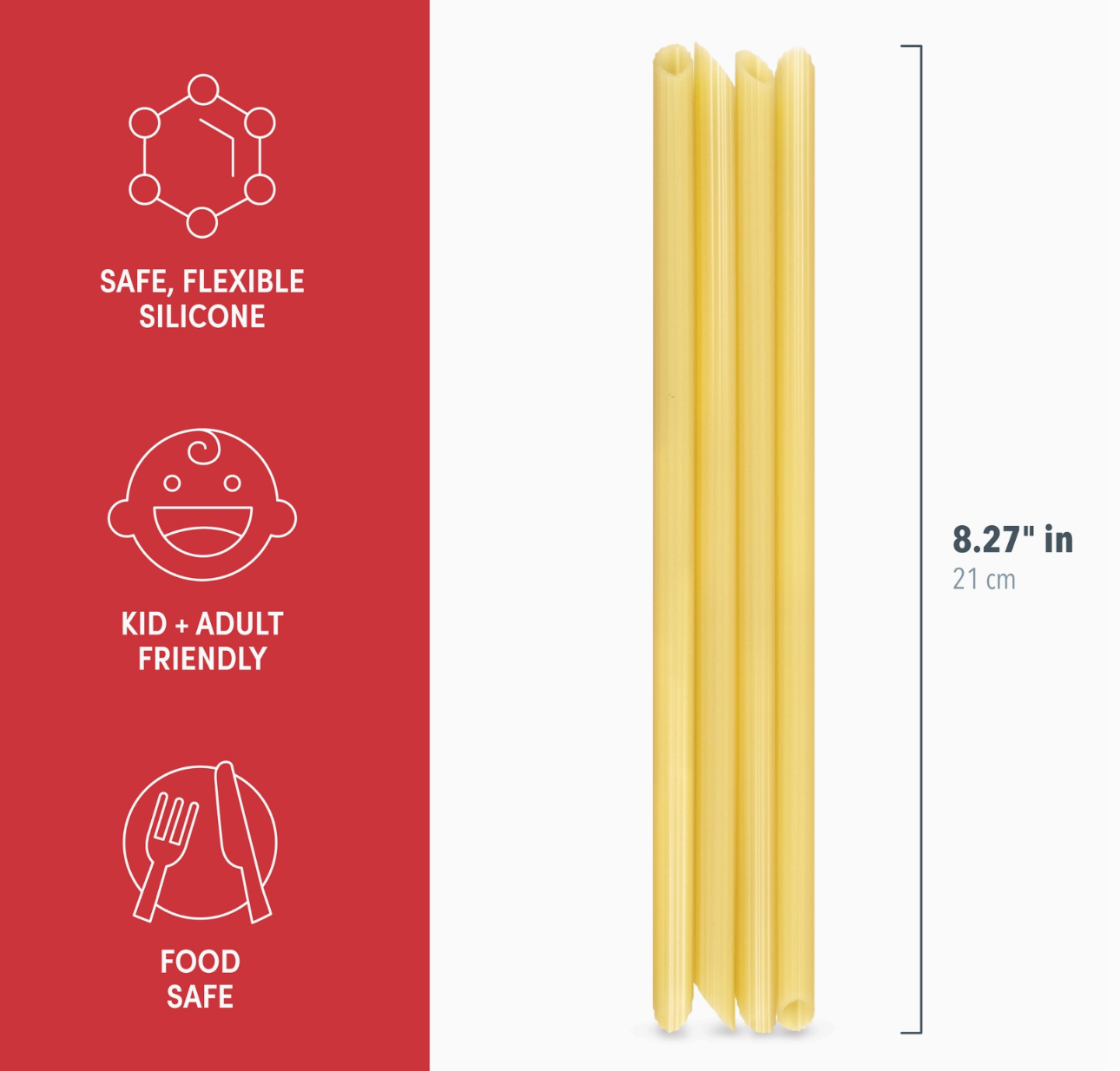 Impastas - Silicone Pasta Straws - Set of 4