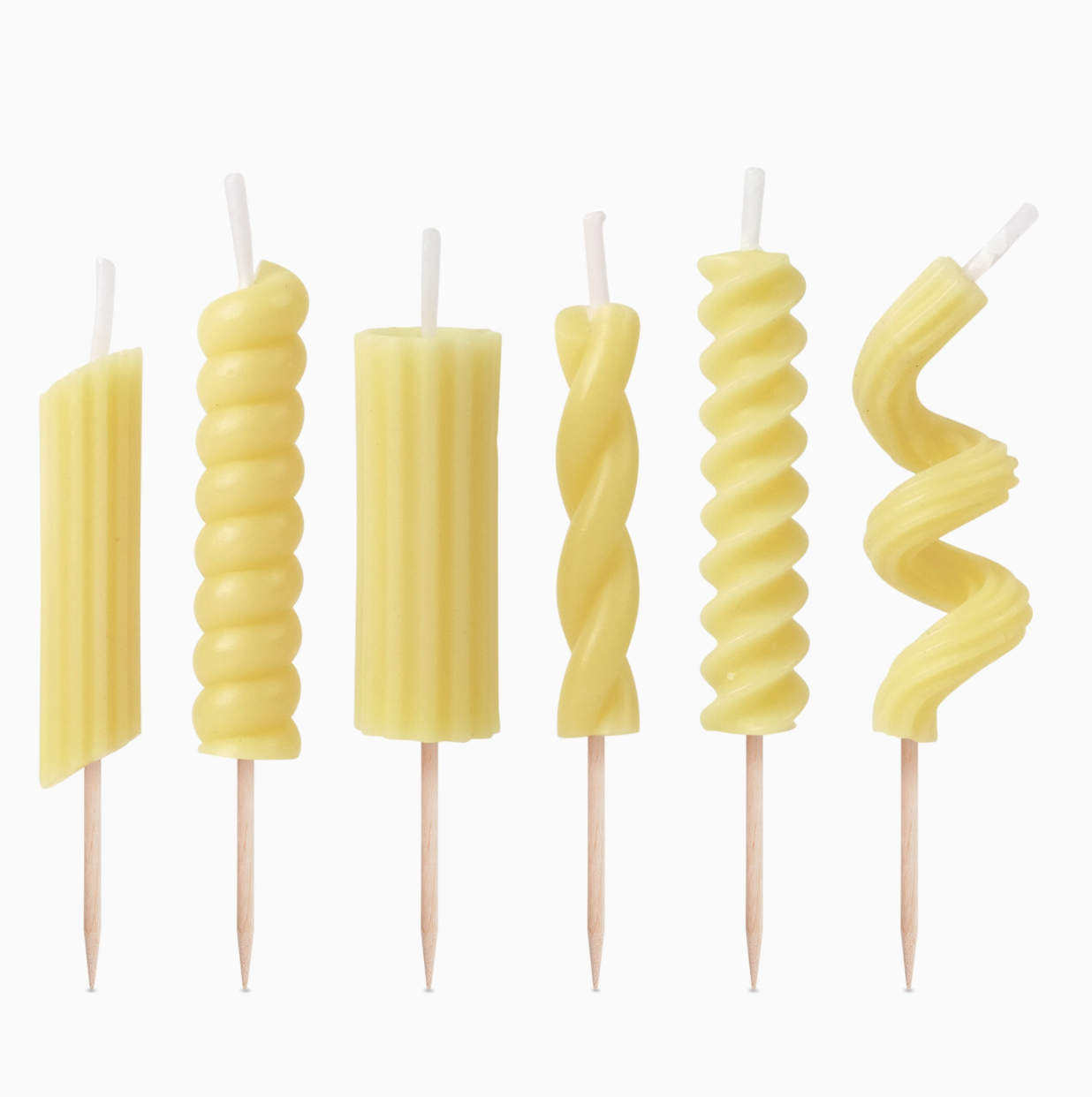 Pasta Party Noodle Candles - Set of 6