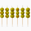 Cocktail Party Olive Candles - Set of 6