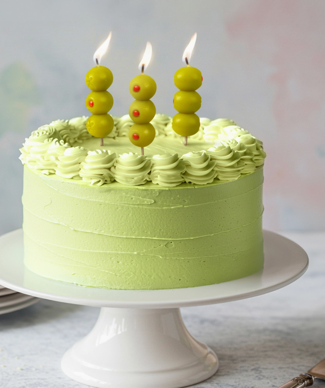 Cocktail Party Olive Candles - Set of 6
