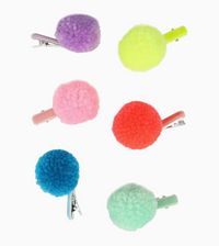 pom pom yarn Hair Clips