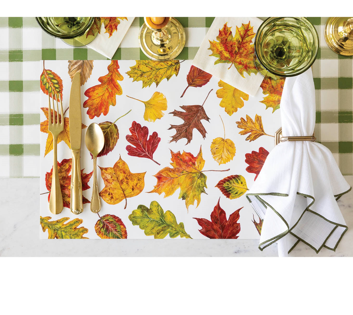 fall foliage placemats - pad of 18