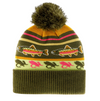 Flies Trout Knit Beanie Hat with Pom Pom Top