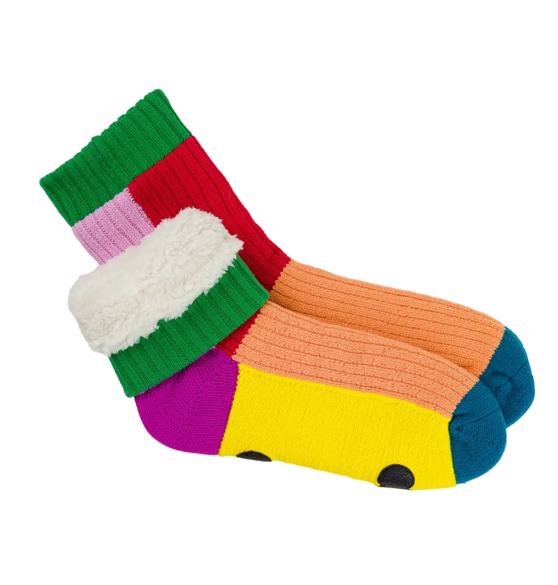 red/peach: Kaleidoscope House Sock