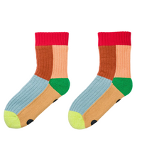 blue/rust: Kaleidoscope House Sock