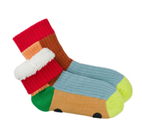 blue/rust: Kaleidoscope House Sock