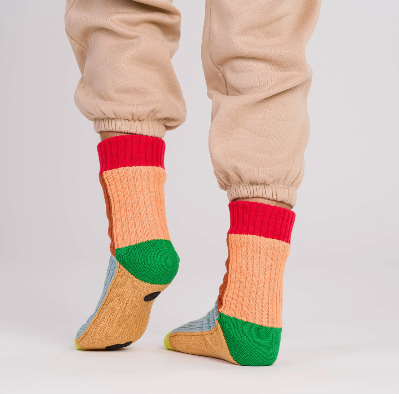 blue/rust: Kaleidoscope House Sock