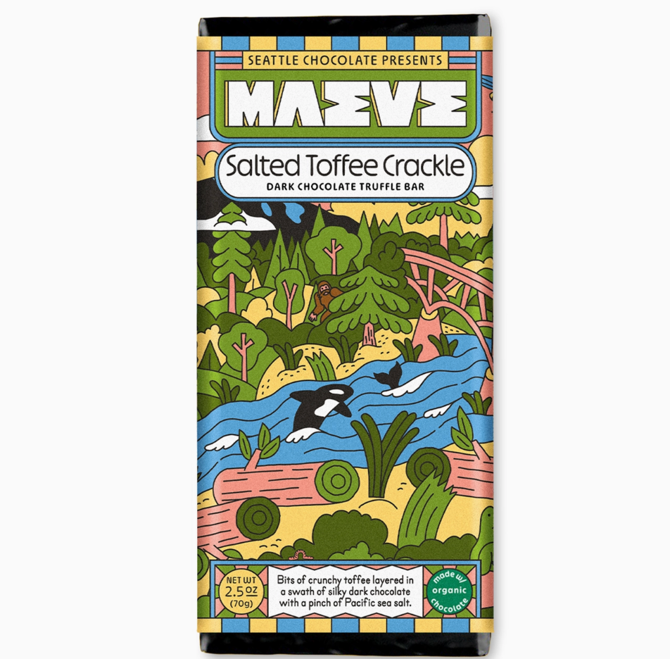 Salted Toffee Crackle Truffle Bar