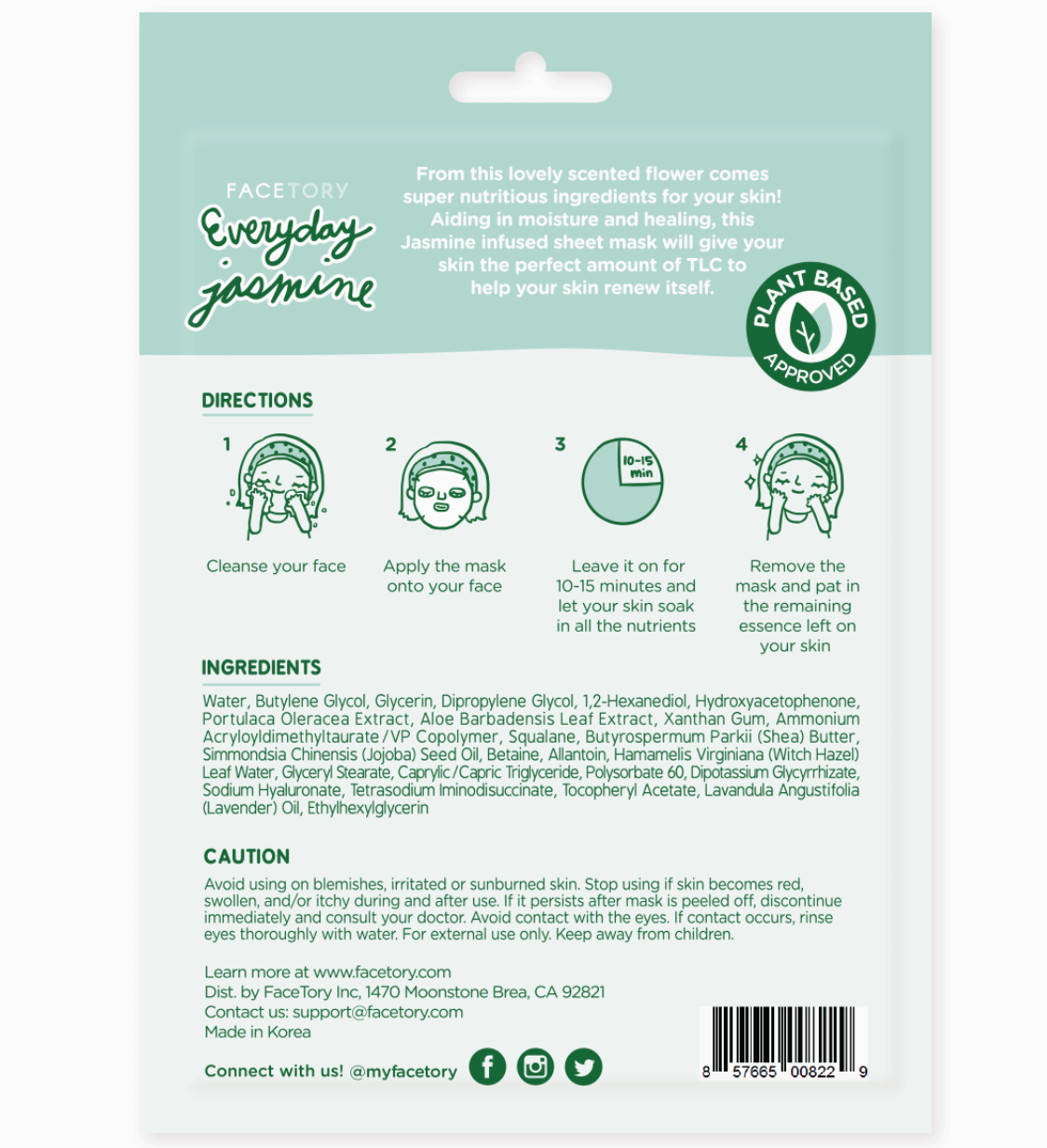 Jasmine face mask - moisturizing