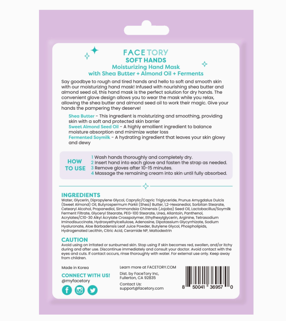 Hand Masks mositurizing - Set of 2