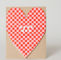 heart shaped love greeting card