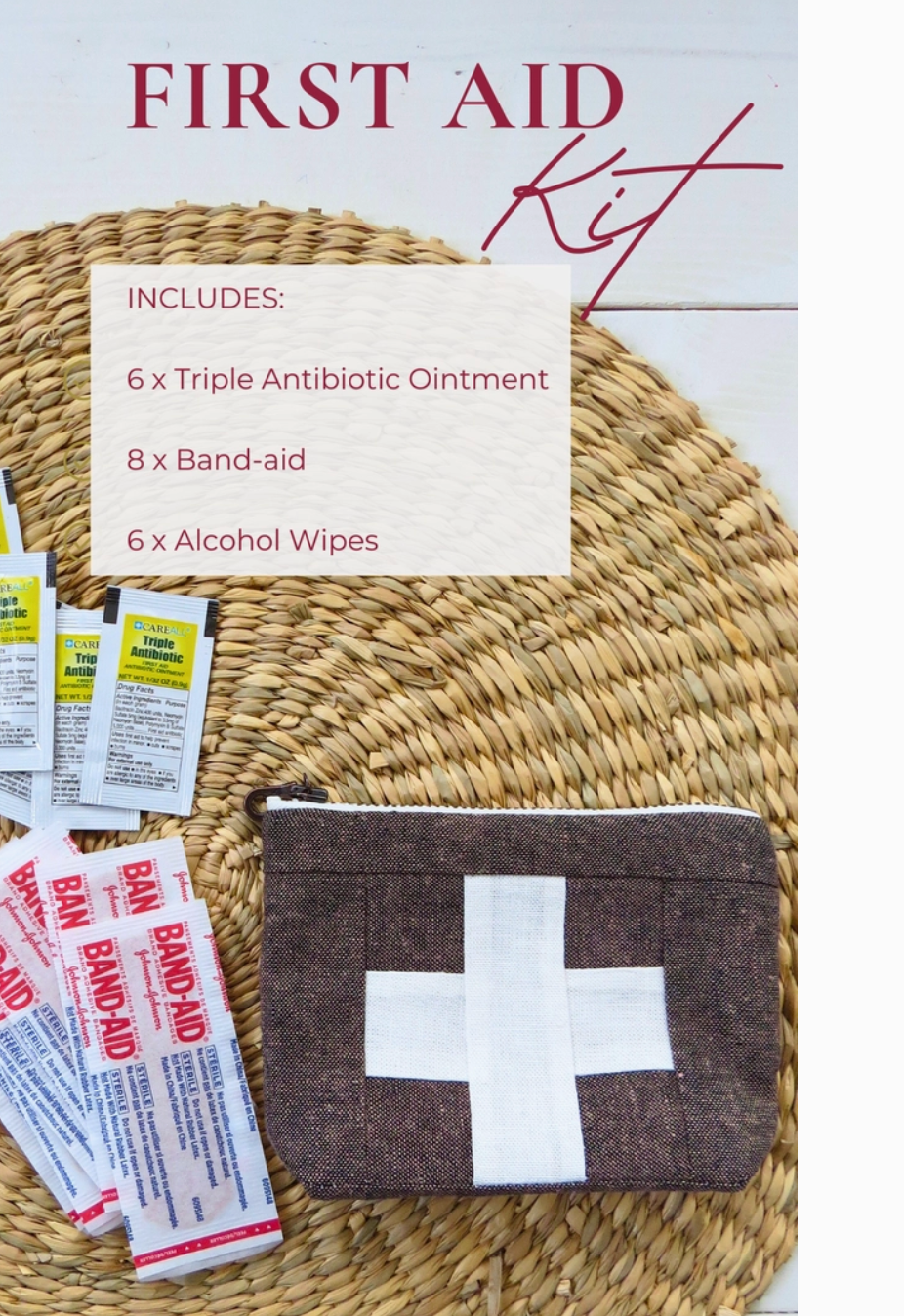 Medical Travel Kit pouch - handmade