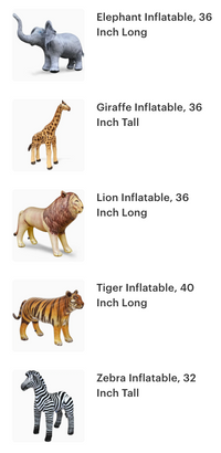 inflatable circus animals