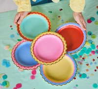 Rainbow Ric Rac Assorted Dessert Plate Set