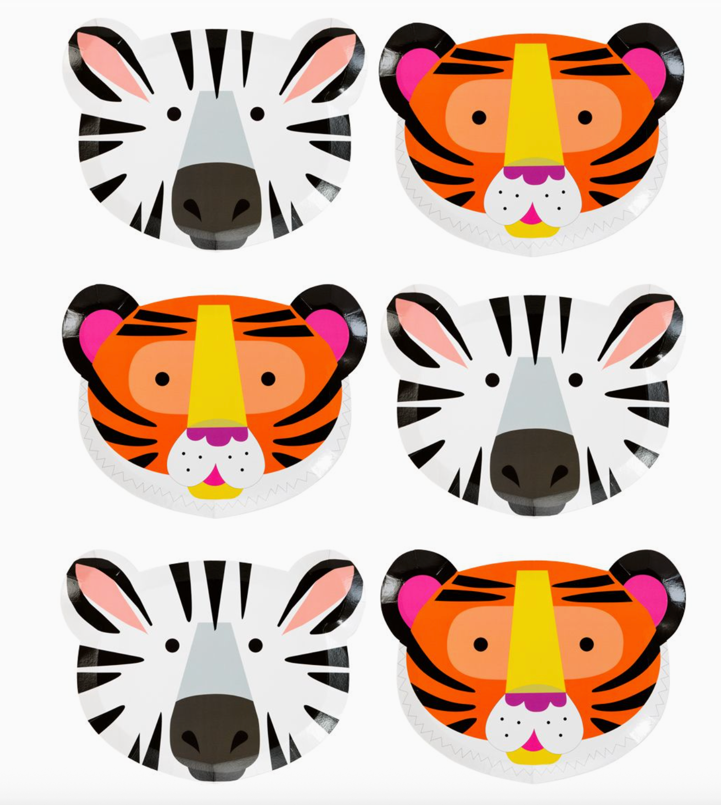 faces: Animal Paper Plates