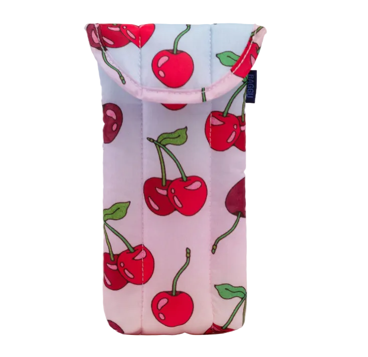 cherries puffy eye glass case