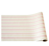 awning pink/gold stripe: paper table runner