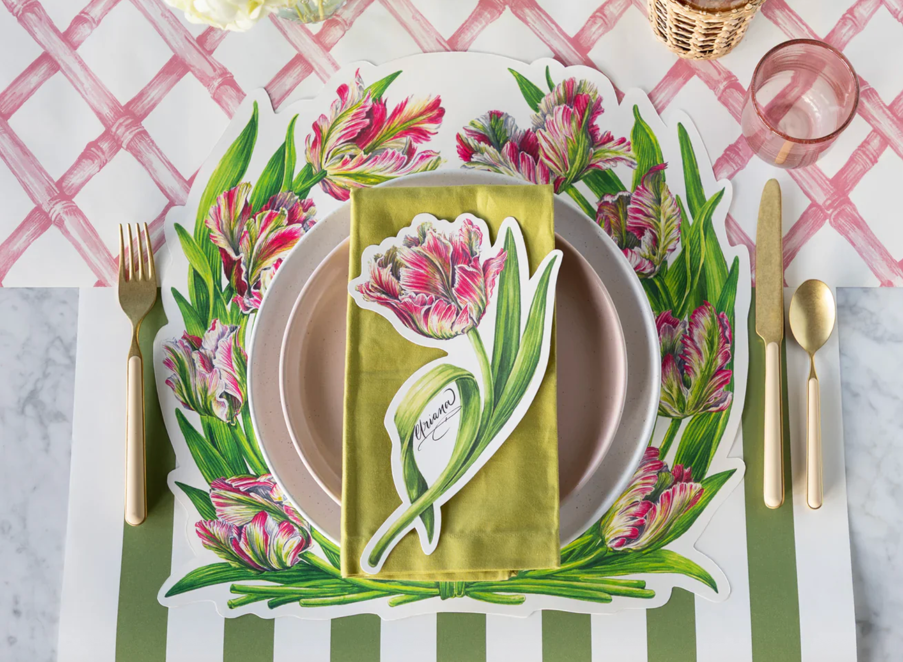 tulips Die-Cut Placemat Sheets Placemat
