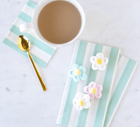 cocktail seafoam stripe napkin