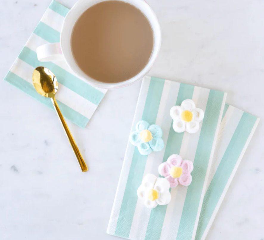 cocktail seafoam stripe napkin