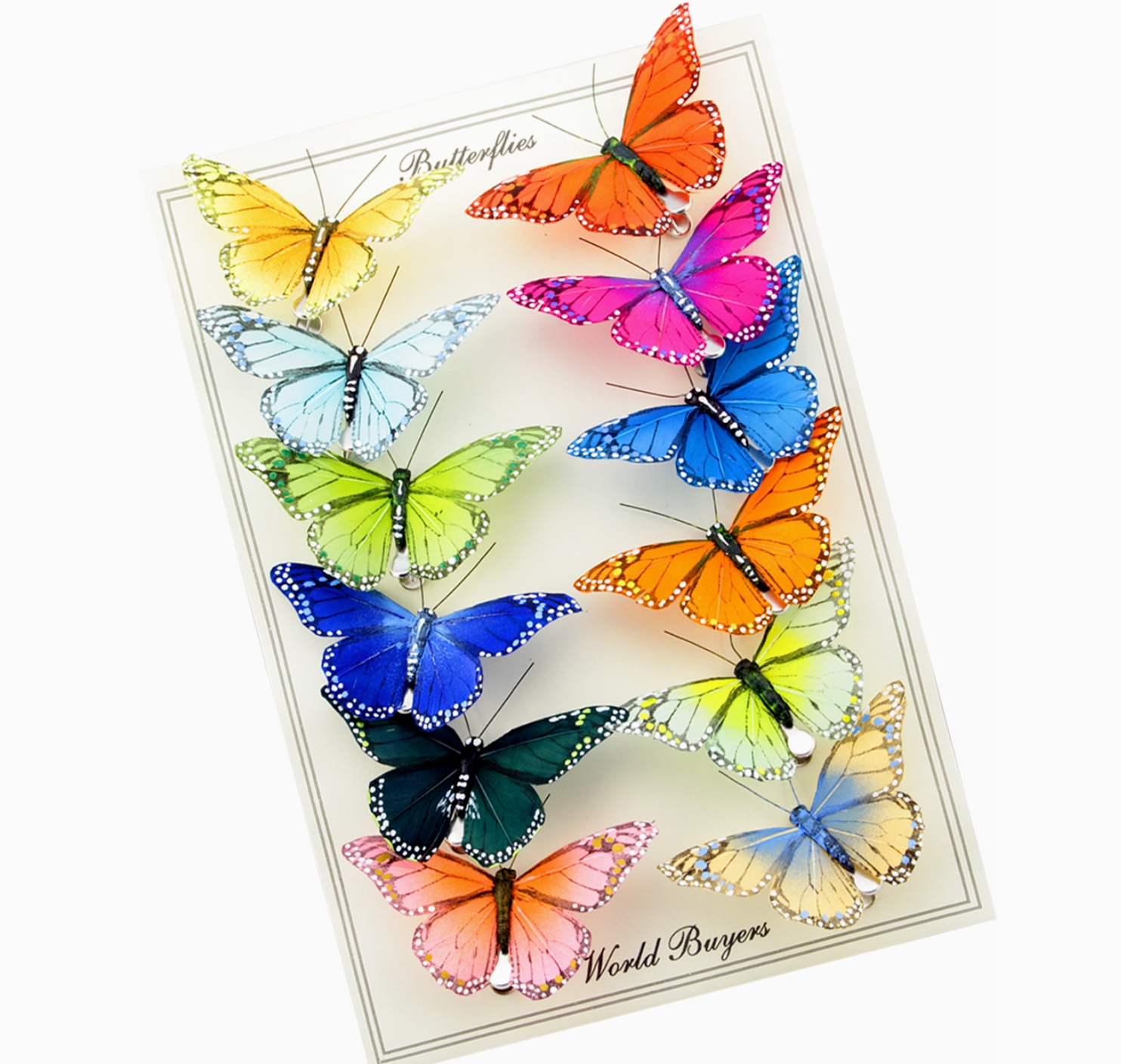 Butterfly Feather Clips