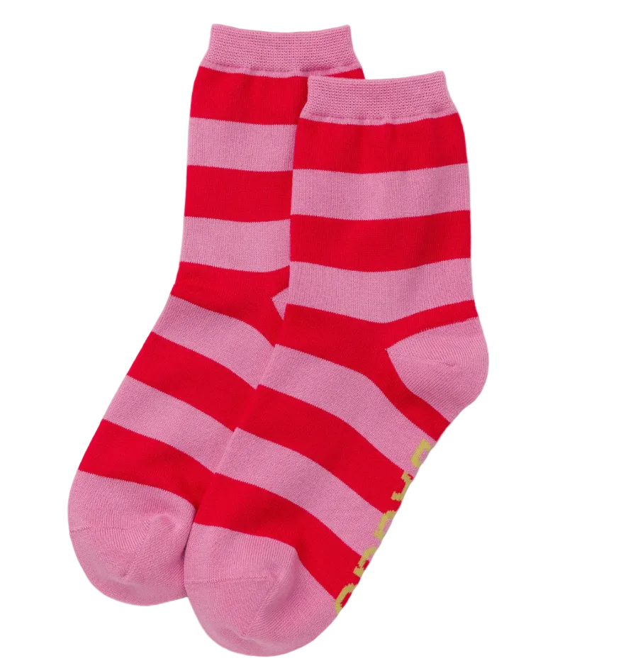 pink stripe sock: BAGGU