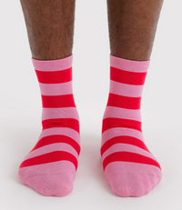 pink stripe sock: BAGGU
