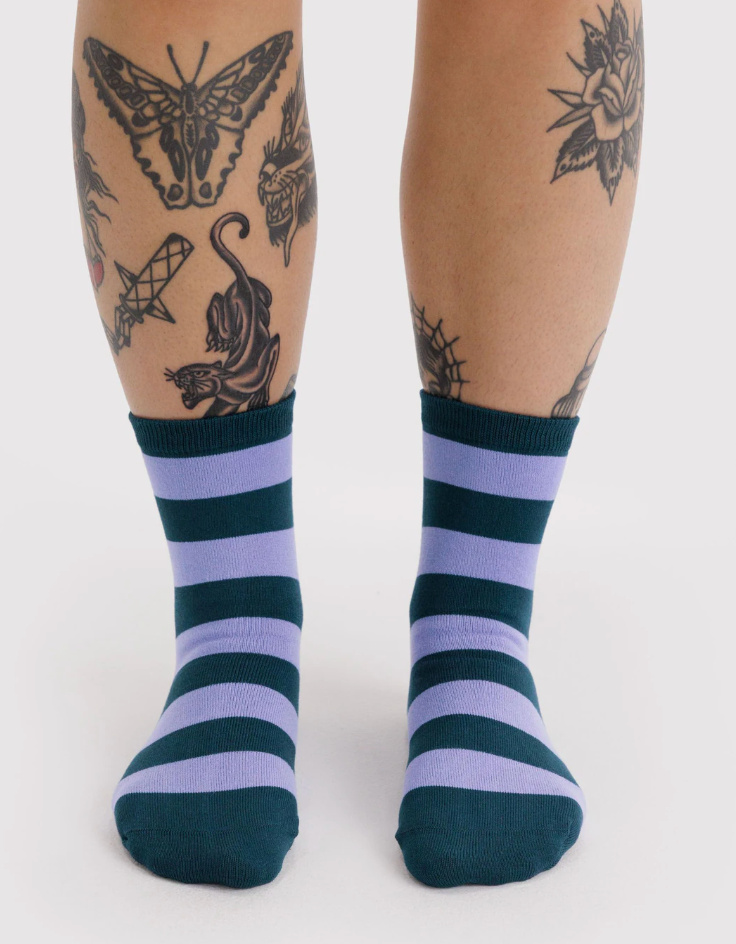 malachite stripe sock: BAGGU