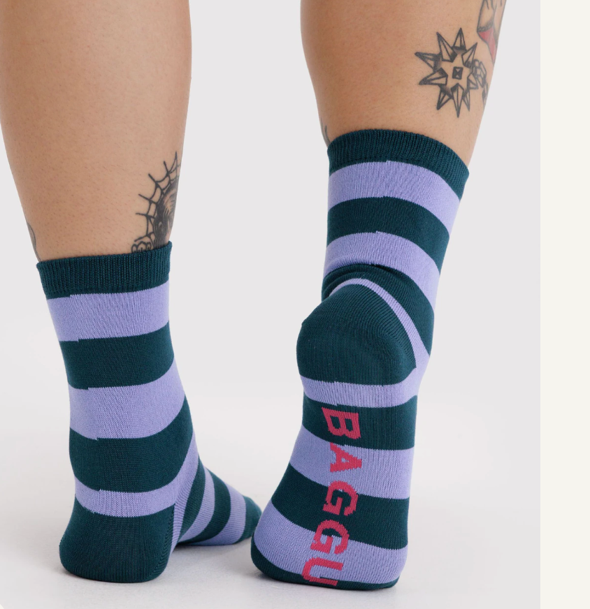 malachite stripe sock: BAGGU