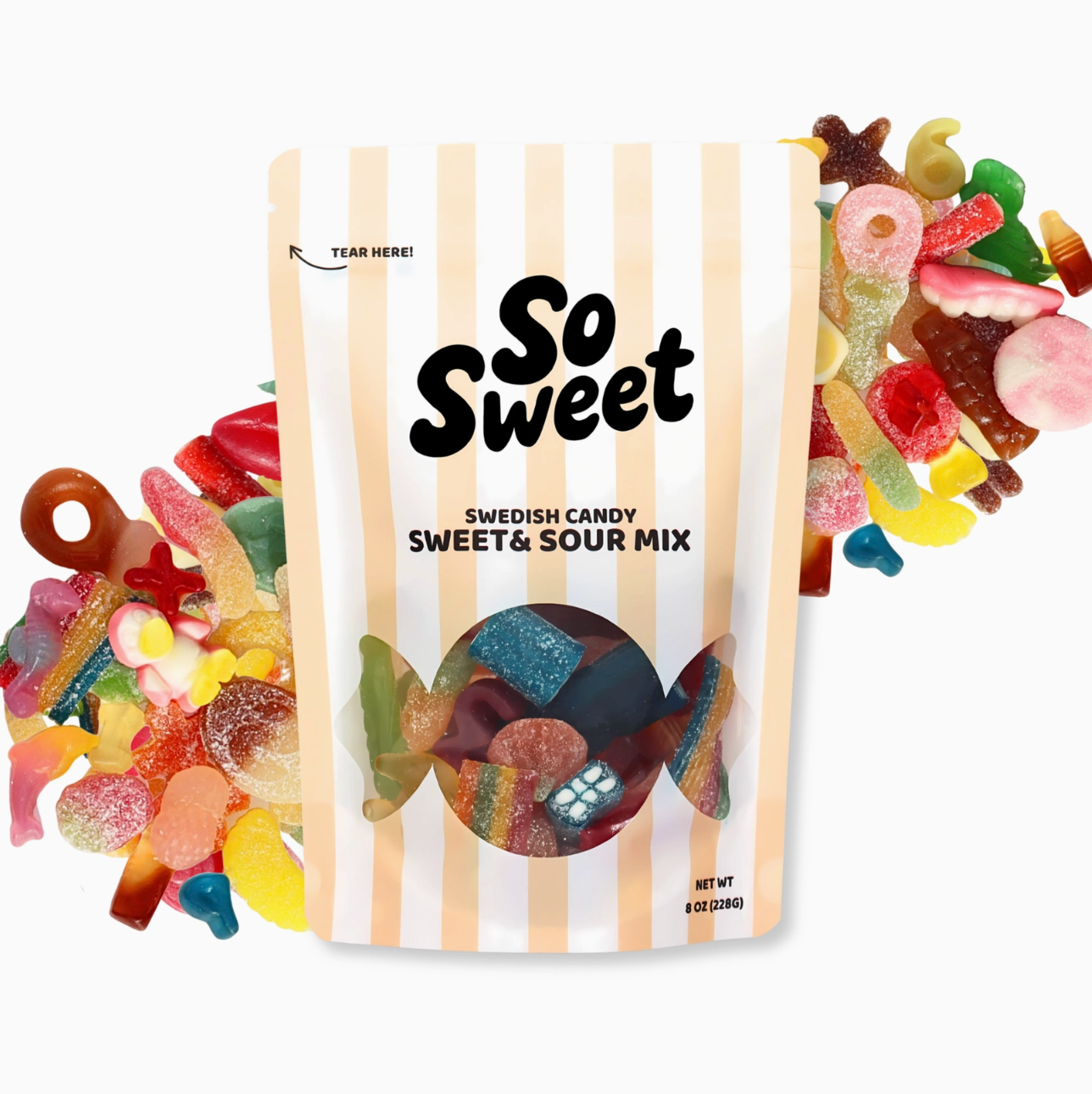 Sweet & Sour Mix-Swedish Candy  (8 oz)