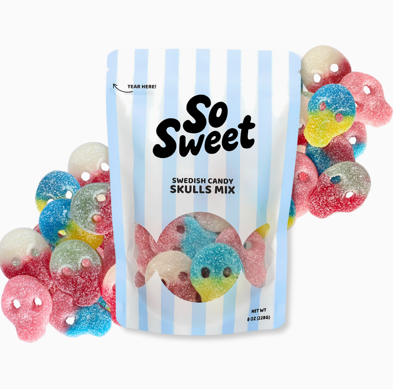 Skulls Mix-Swedish Candy  (8 oz)