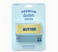 3D Packaged Crew Socks - Butter Stick - Light Blue