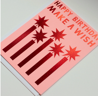 foil Happy Birthday Wish greeting card