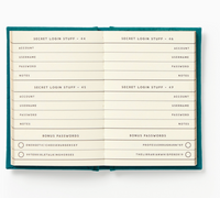 Definitely Not My Passwords - Password Diary