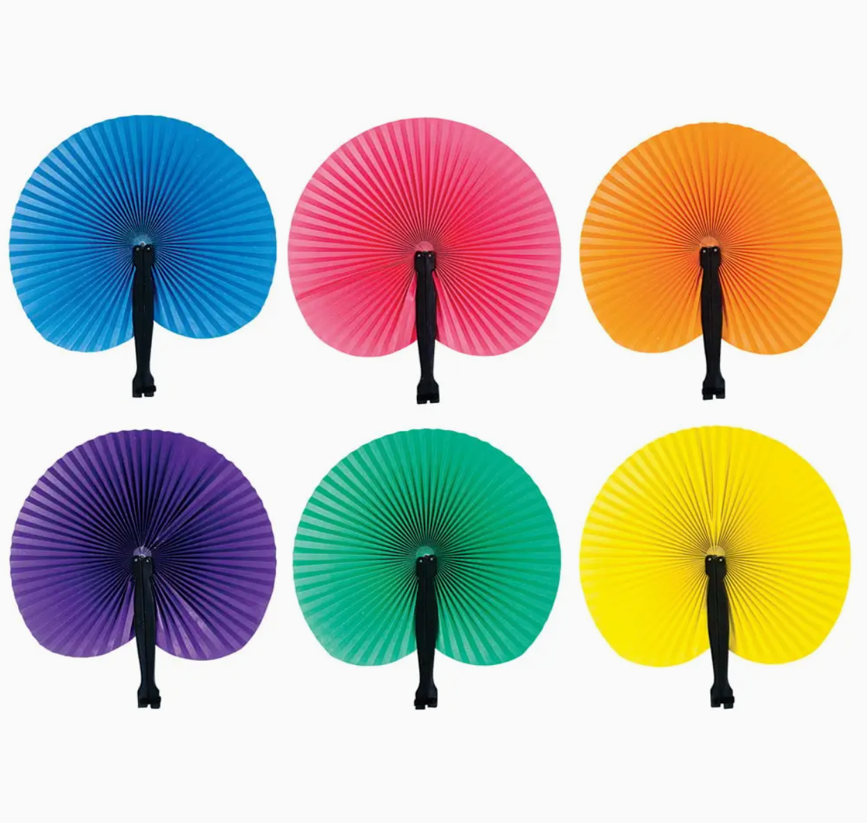 10" solid folding paper fan