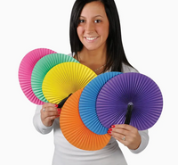 10" solid folding paper fan