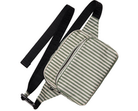 sage stripe: fanny pack