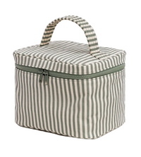 striped sage cosmetic case (+sizes)