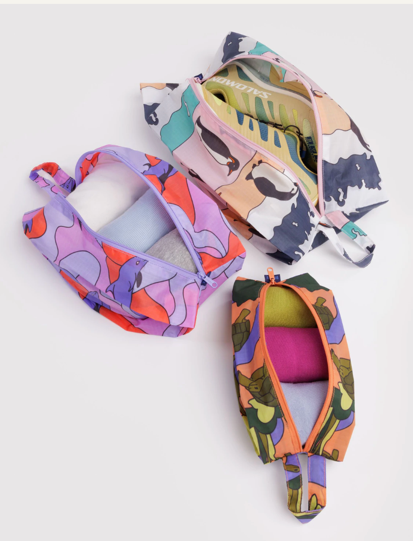 vacation animals florals 3D travel zip set