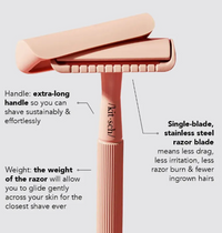 terracotta Metal Reusable Safety Razor