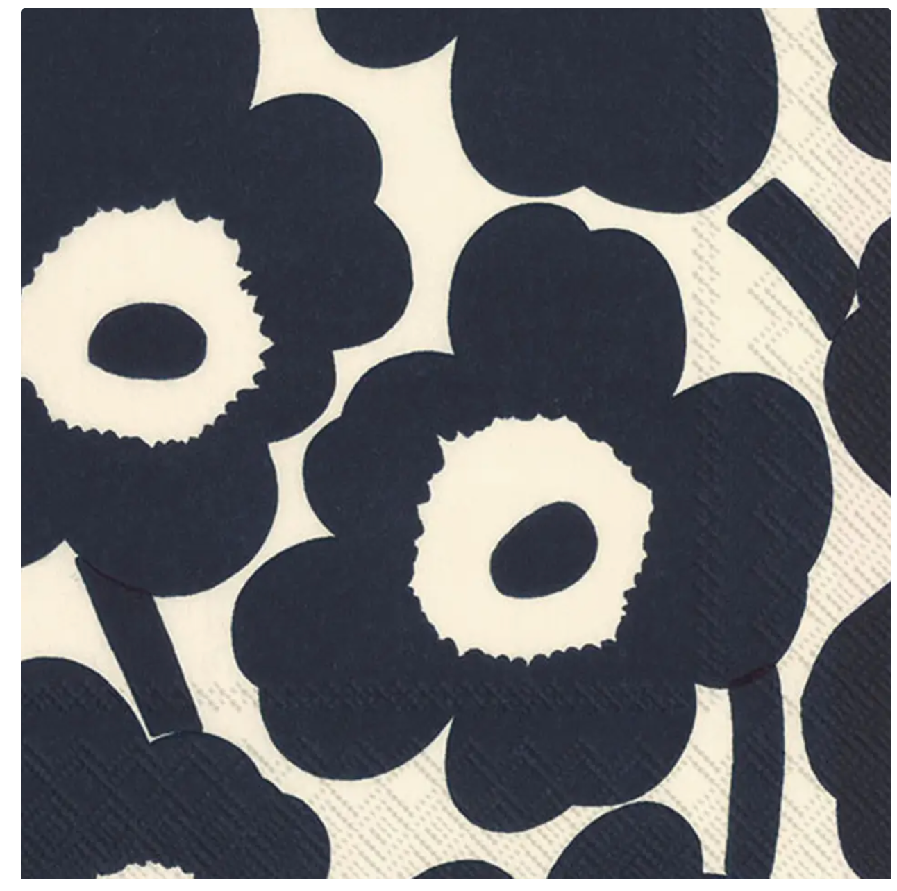 Dark Unikko Marimekko -  Paper Napkin