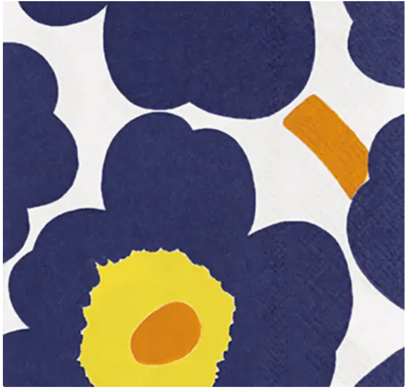 Unikko Dark Blue Marimekko -  Paper Napkin