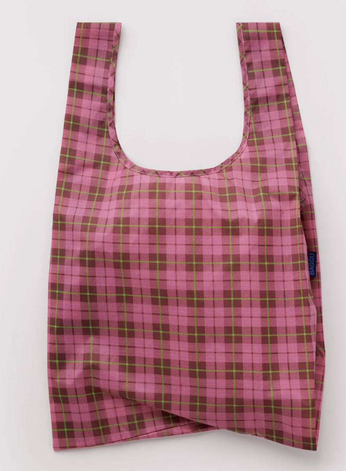 Pink Tartan : BAGGU bag