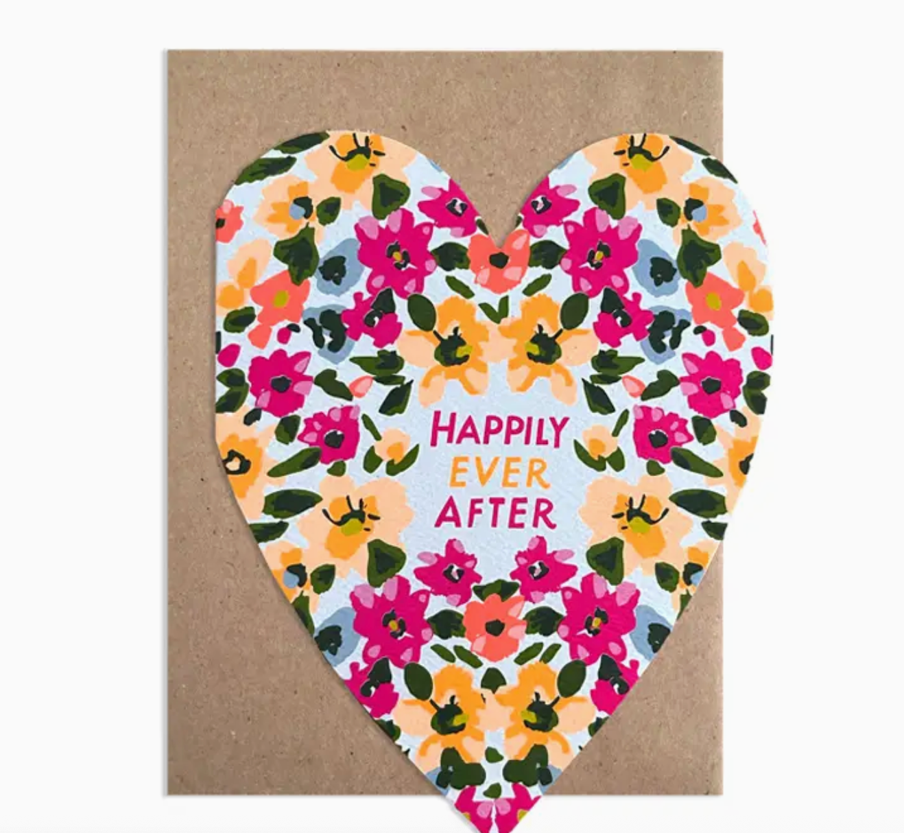 heart happiest wedding card