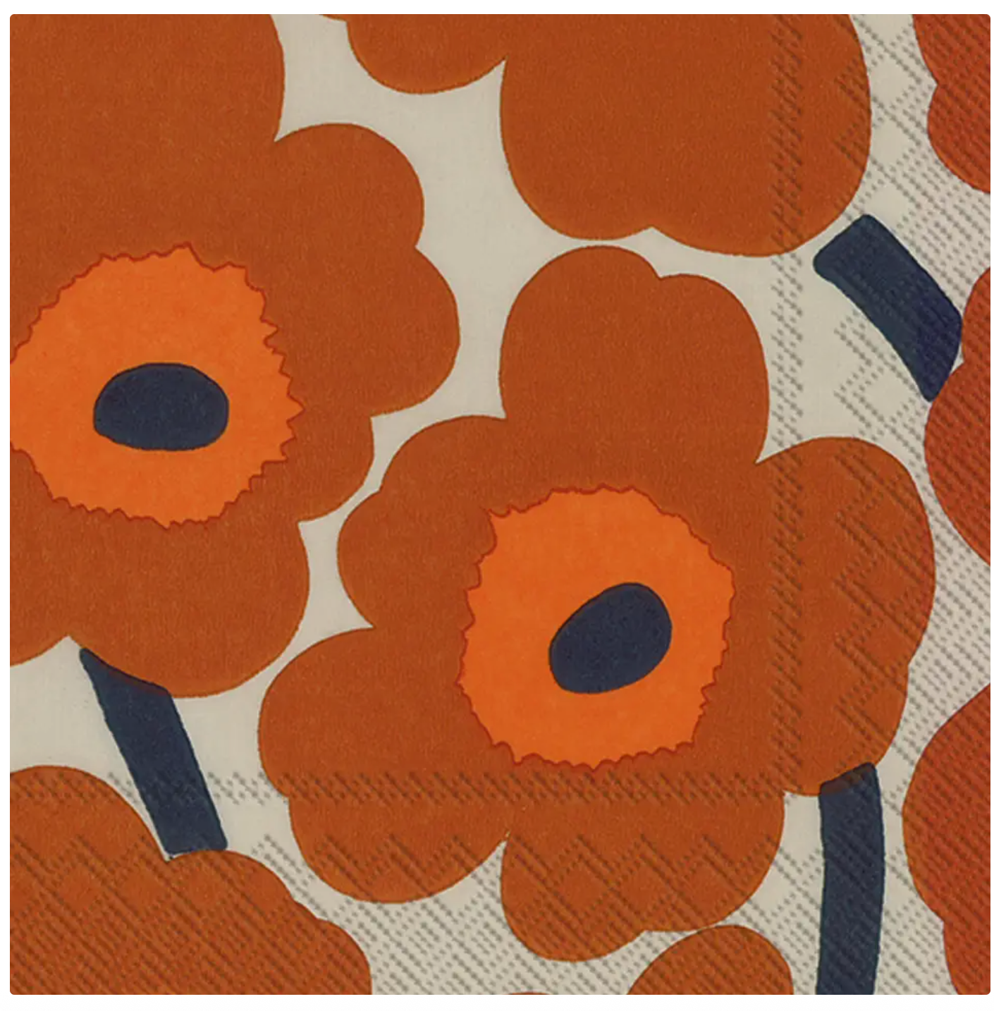 Terracotta Unikko Marimekko -Paper Napkin